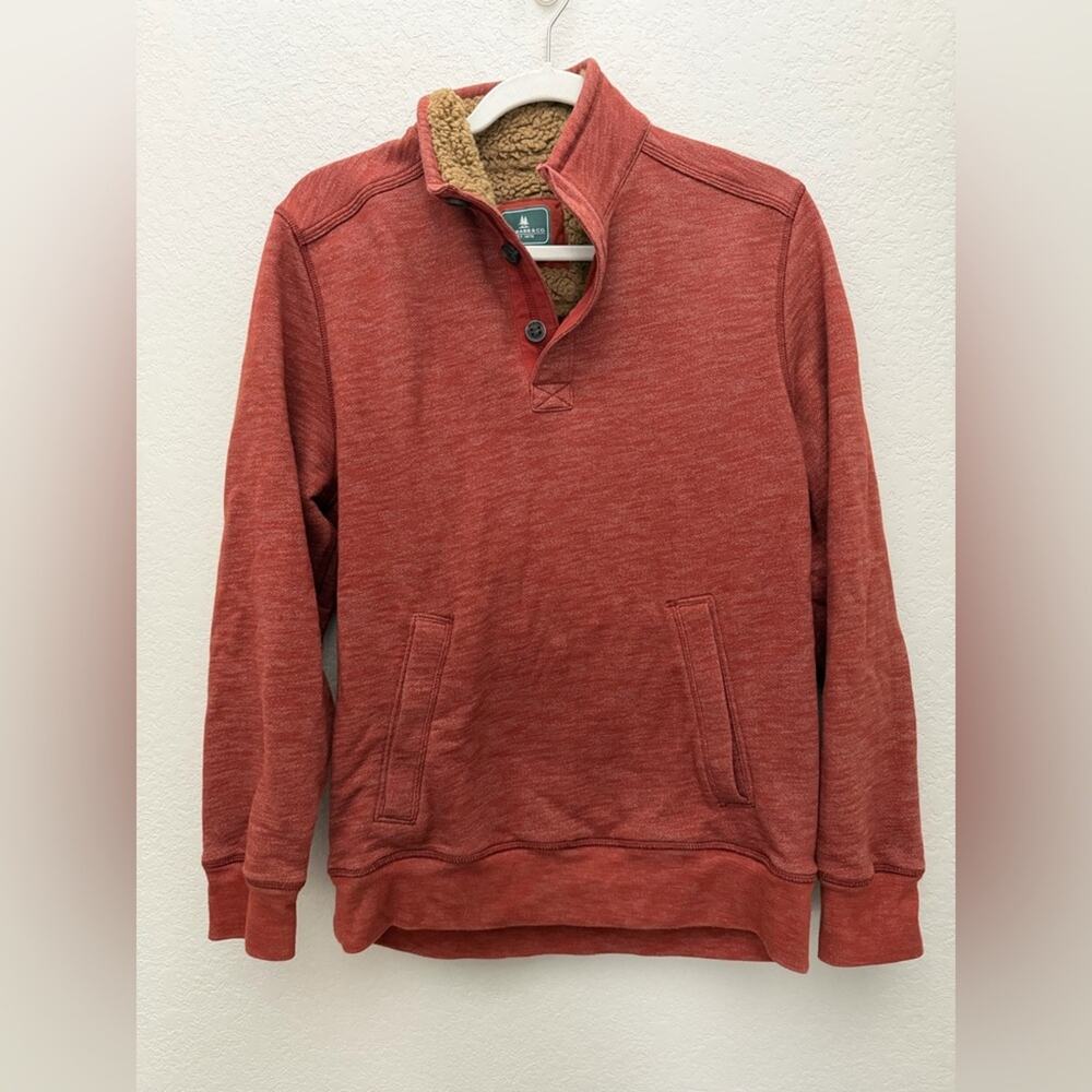 G.H. Bass & CO. Rock River Long Sleeve Button Mock Fleece Pullover M - Picture 3 of 4